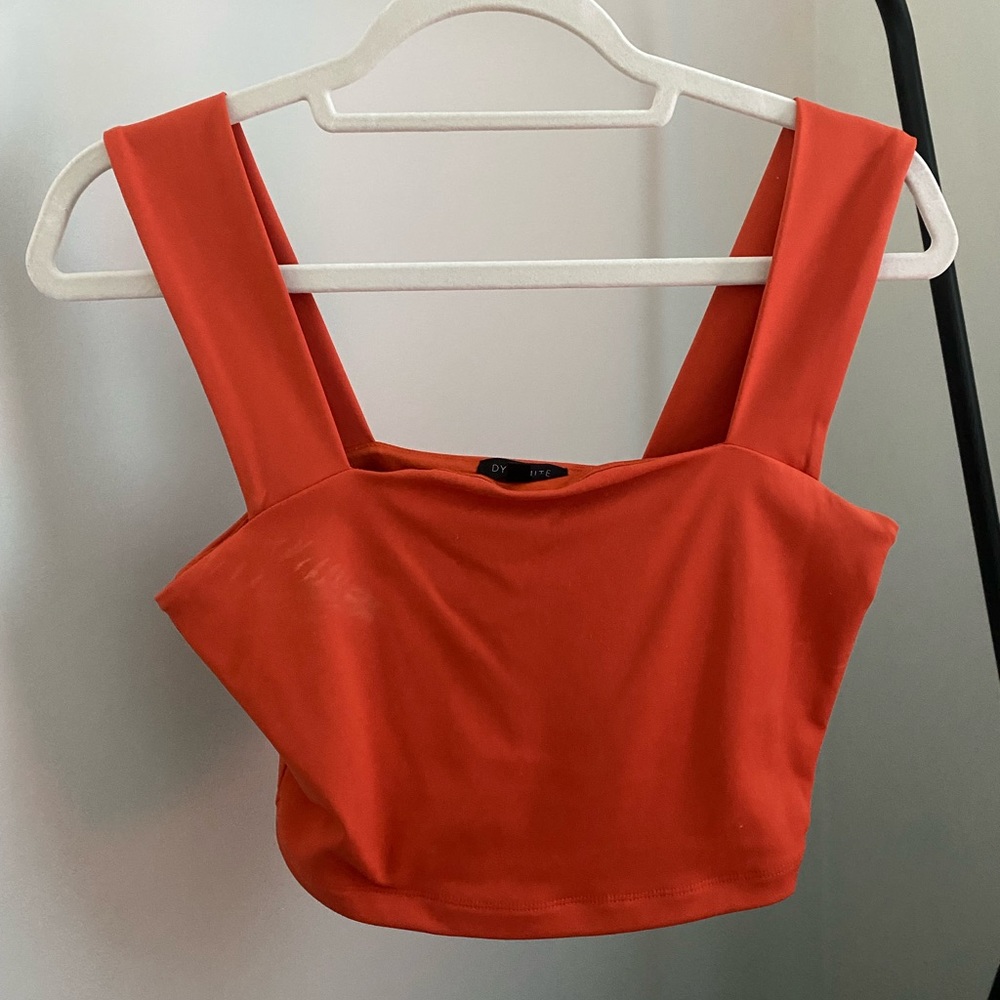 Orange Fitted Tank